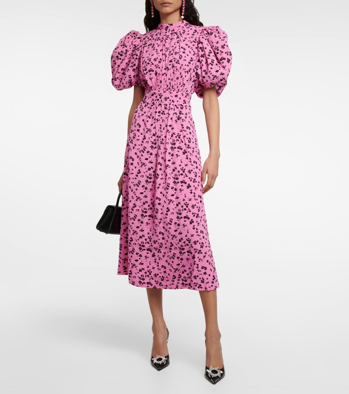 Rotate Birger Christensen Noon jacquard printed midi dress ROTATE ...