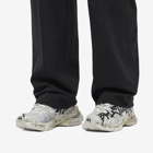 Balenciaga Men's Graffiti Runner Sneakers in White/Black
