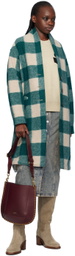 Isabel Marant Etoile Green & Beige Gabriel Coat