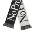 NoProblemo Men's Logo Scarf in Black/White 
