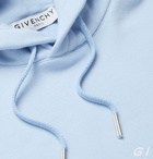 GIVENCHY - Logo-Embroidered Loopback Cotton-Jersey Hoodie - Blue