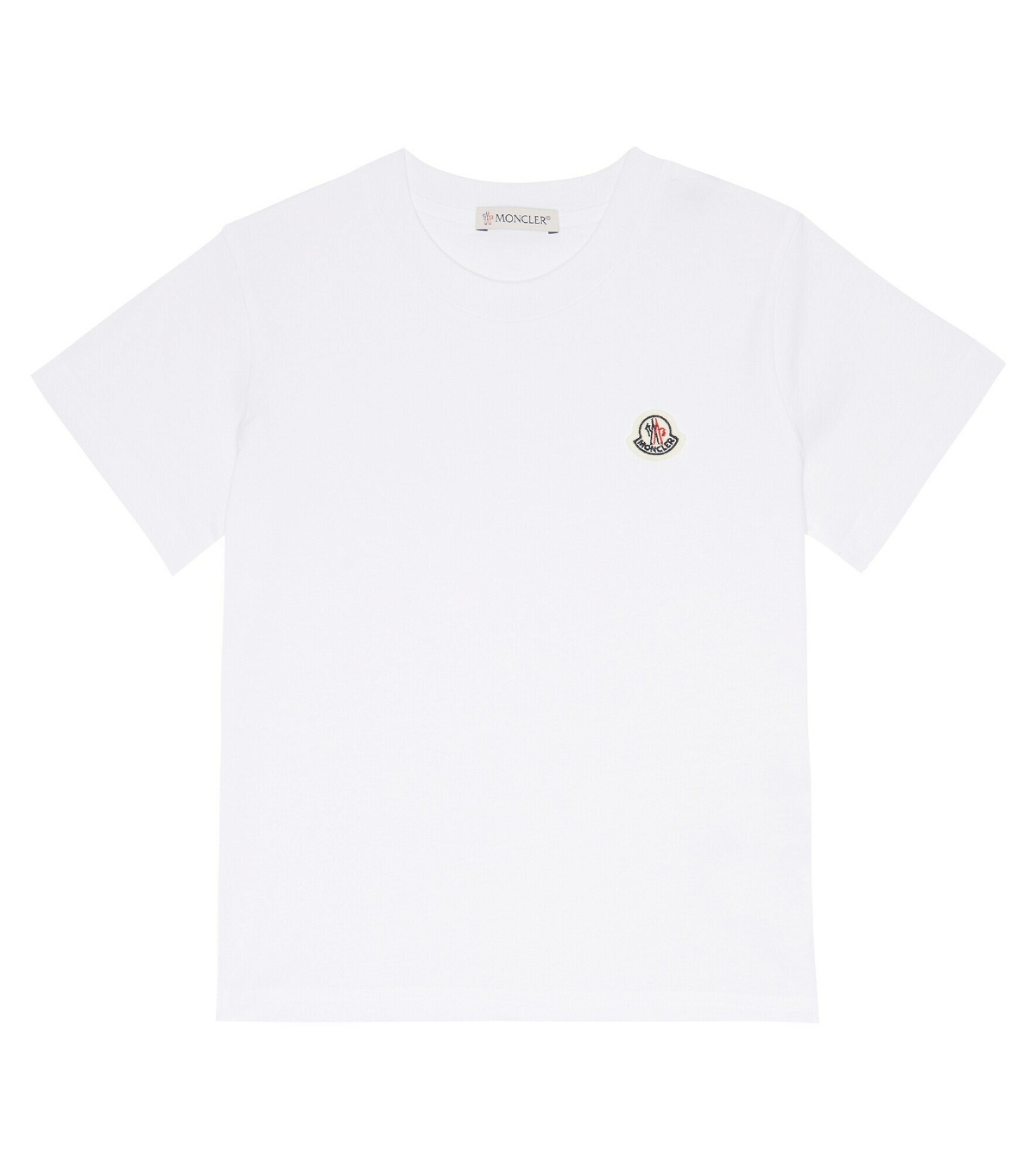 Logo Cotton T Shirt in White - Moncler Enfant