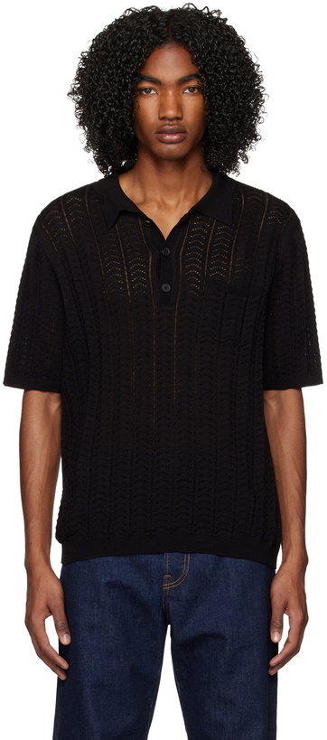 Photo: Corridor Black Slouchy Scallop Polo