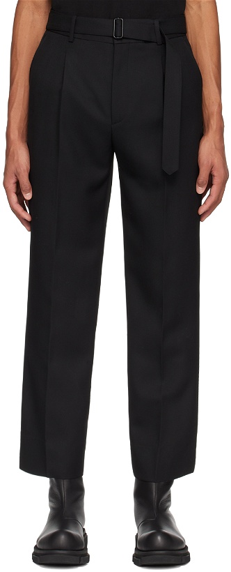 Photo: Solid Homme Black Belted Trousers