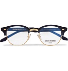 Cutler and Gross - D-Frame Acetate And Gold-Tone Optical Glasses - Midnight blue
