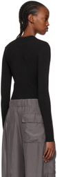 BEVZA Black Ribbed Bodysuit