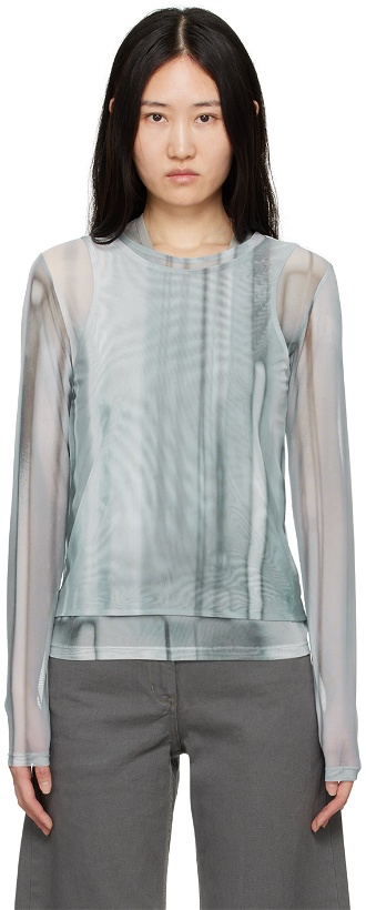 Photo: LOW CLASSIC Gray Layered Long Sleeve T-Shirt