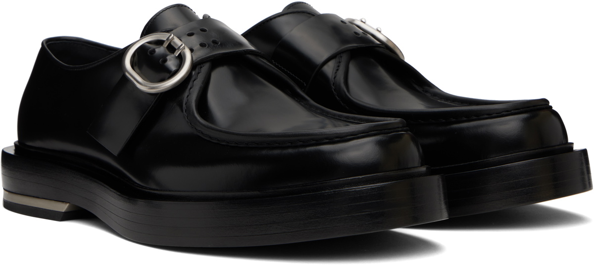 Jil Sander Black Leather Loafers