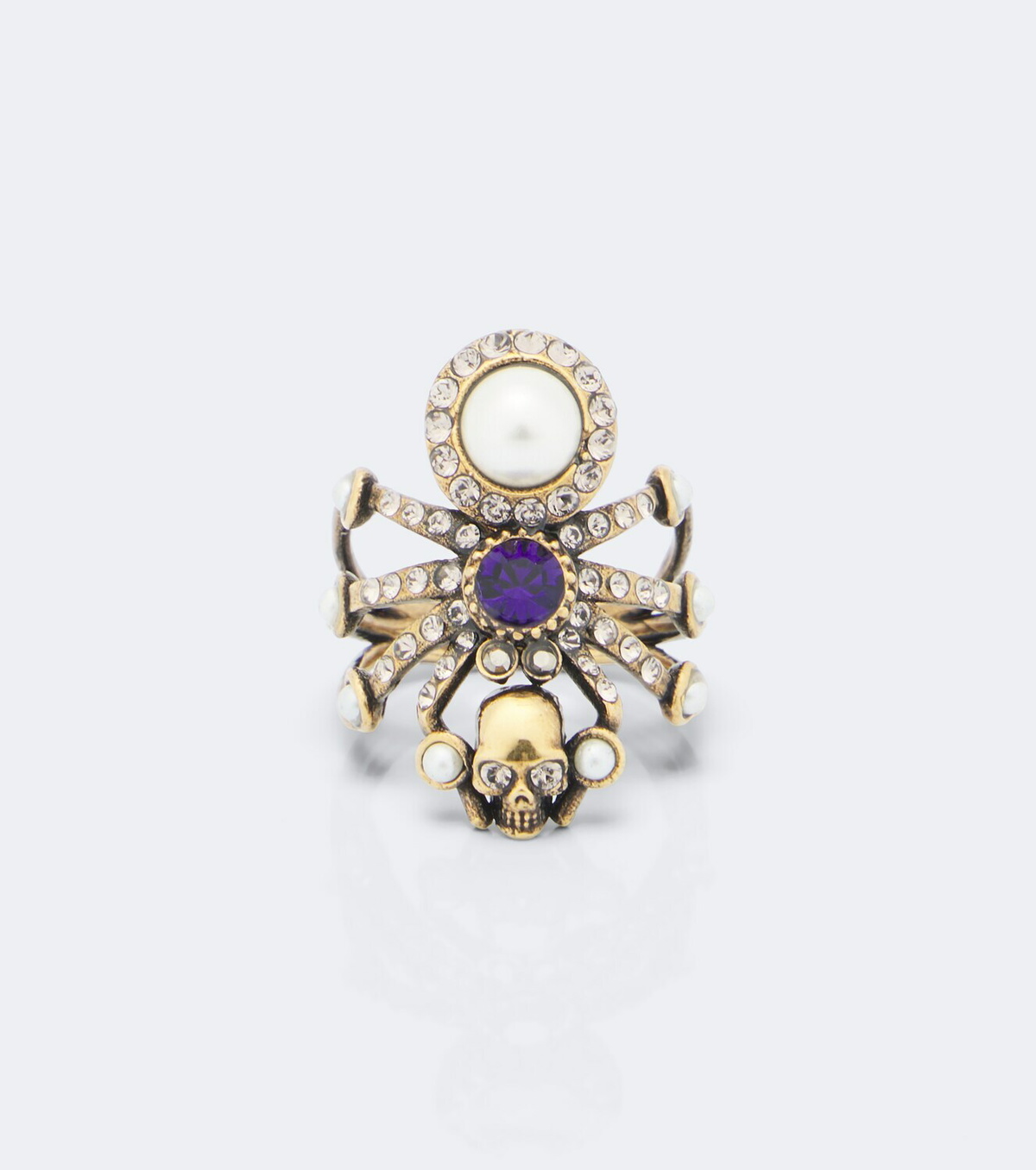 McQueen Spider embellished ring