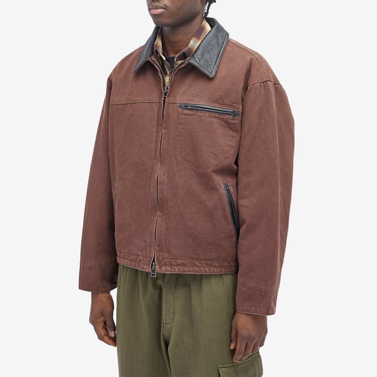 FrizmWORKS Men's Heavy Canvas Work Jacket in Brown FrizmWORKS