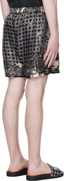 AMIRI Black Bleach Bandana Shorts