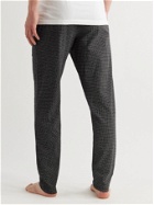 Schiesser - Josef Checked Cotton-Jersey Pyjama Trousers - Black
