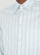 Classic Washed Stripe Shirt in Light Blue