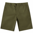 Universal Works Men's Deck Short in Light Olive