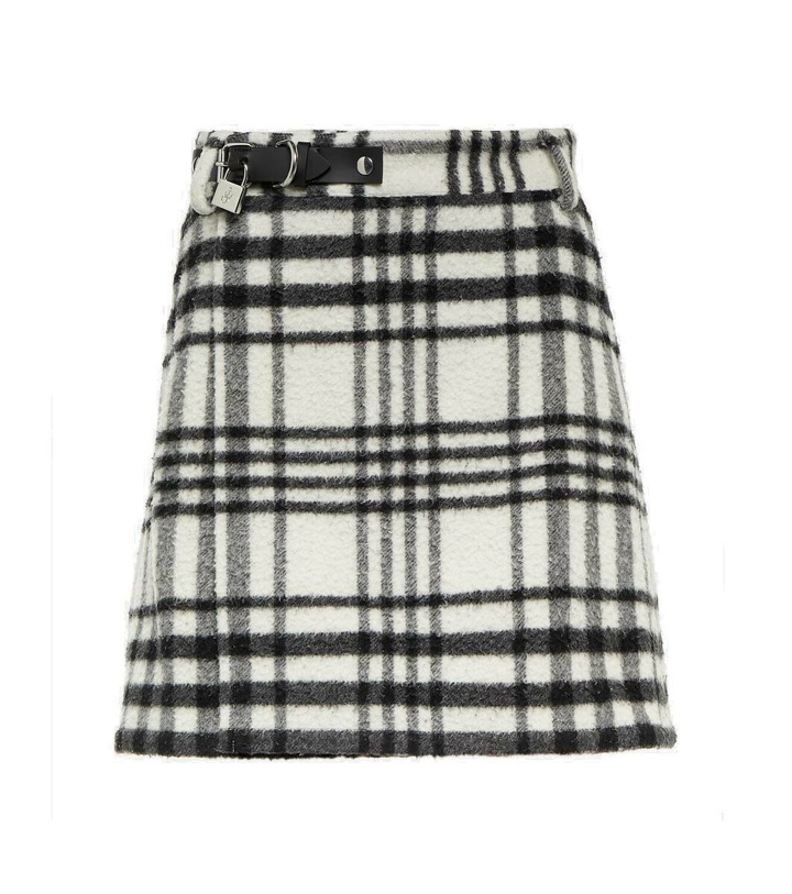Photo: JW Anderson Checked wool-blend miniskirt