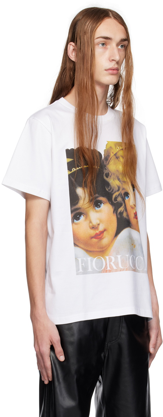 Fiorucci White Angels Fly Poster T-Shirt