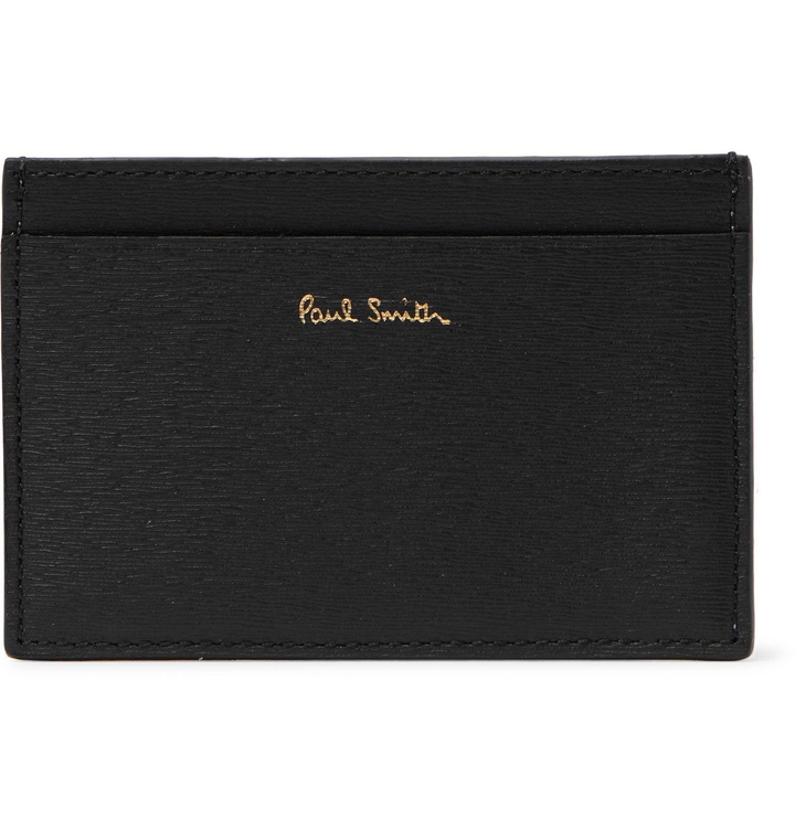 Photo: Paul Smith - Colour-Block Textured-Leather Cardholder - Black