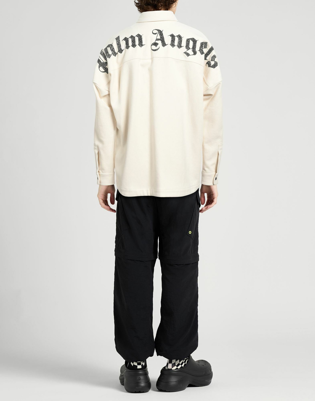 Palm Angels Mens Jacket in Off white