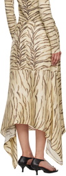 Stella McCartney Beige Tiger Print Midi Skirt