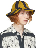Bode Navy & Yellow Killington Stripe Structured Hat