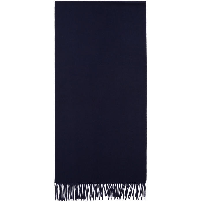 Photo: Ã‰ditions M.R  Navy Wool Scarf