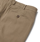 Loro Piana - Slim-Fit Stretch-Cotton Trousers - Neutrals