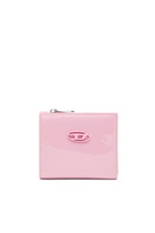 Diesel Bi-fold wallet in glossy PU - Small Wallets Womens in Pink