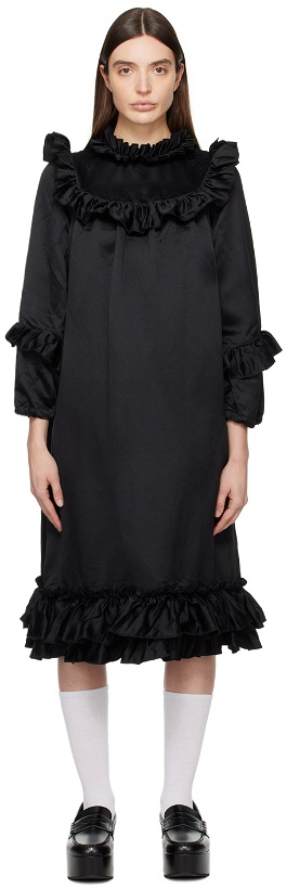 Photo: Comme des Garçons Girl Black Ruffled Midi Dress
