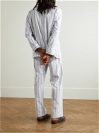 Derek Rose - Kelburn Striped Cotton-Flannel Pyjama Set - Blue