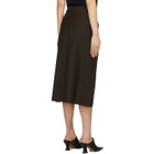 Eftychia Brown Side Zipped Skirt