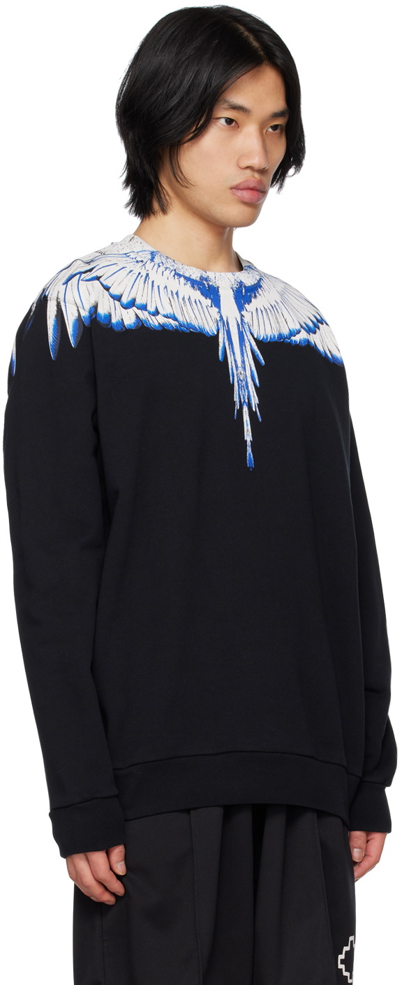 Marcelo Burlon County of Milan Black Icon Wings Sweatshirt