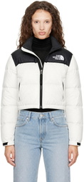 The North Face White Nuptse Short Down Jacket