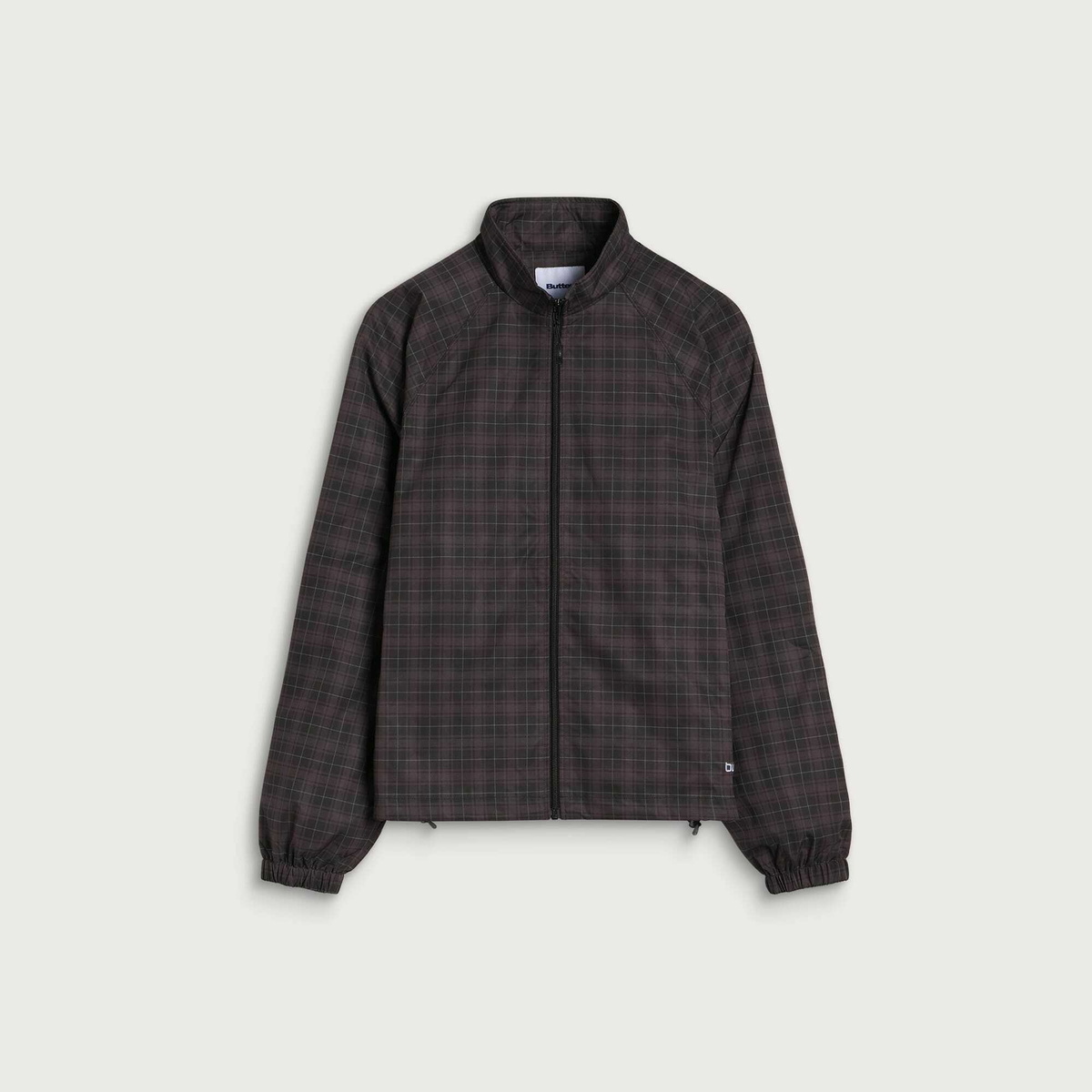 Butter Goods Men's Plaid Nylon Jacket in Burgundy