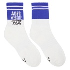 ADER error Blue and White WWW Socks