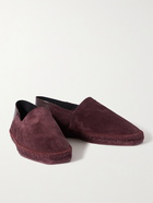 TOM FORD - Barnes Collapsible-Heel Suede and Leather Espadrilles - Purple