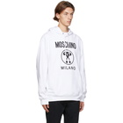 Moschino White Double Question Mark Hoodie