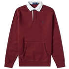 Polo Ralph Lauren Men's Fleece Pocket Rugby Shirt in Classic Wine