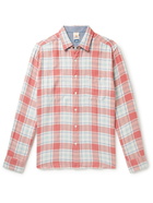 Faherty - Reversible Checked Organic Cotton Shirt - Blue