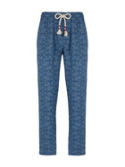 MC2 Saint Barth Man Printed Linen Calais Pants With Drawstring