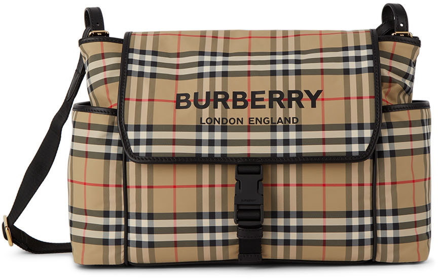 Burberry Flap Check Diaper Bag
