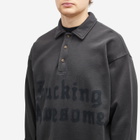 Fucking Awesome Men's Blackletter Rugby Shirt in Dark Grey