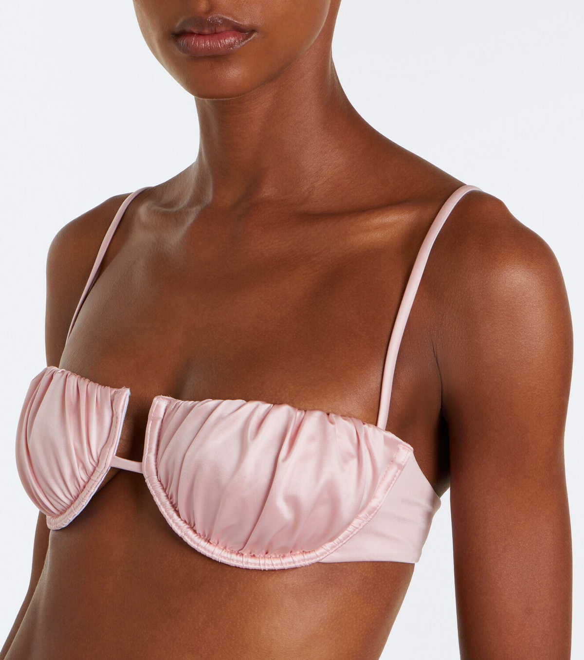 Montce Petal ruched bikini top
