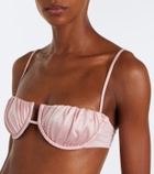 Montce Petal ruched bikini top