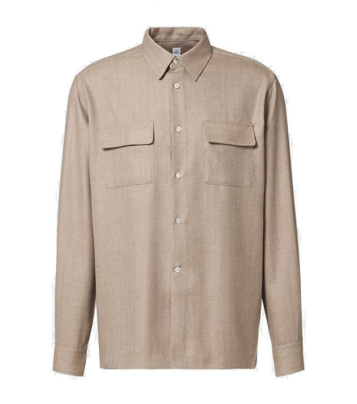 Photo: Berluti Herringbone wool shirt