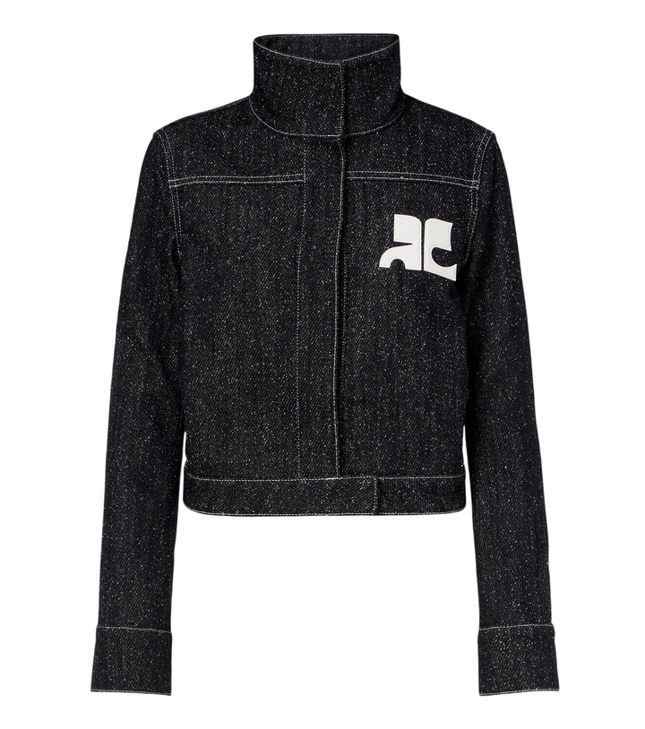 Photo: Courrèges Logo denim tweed jacket