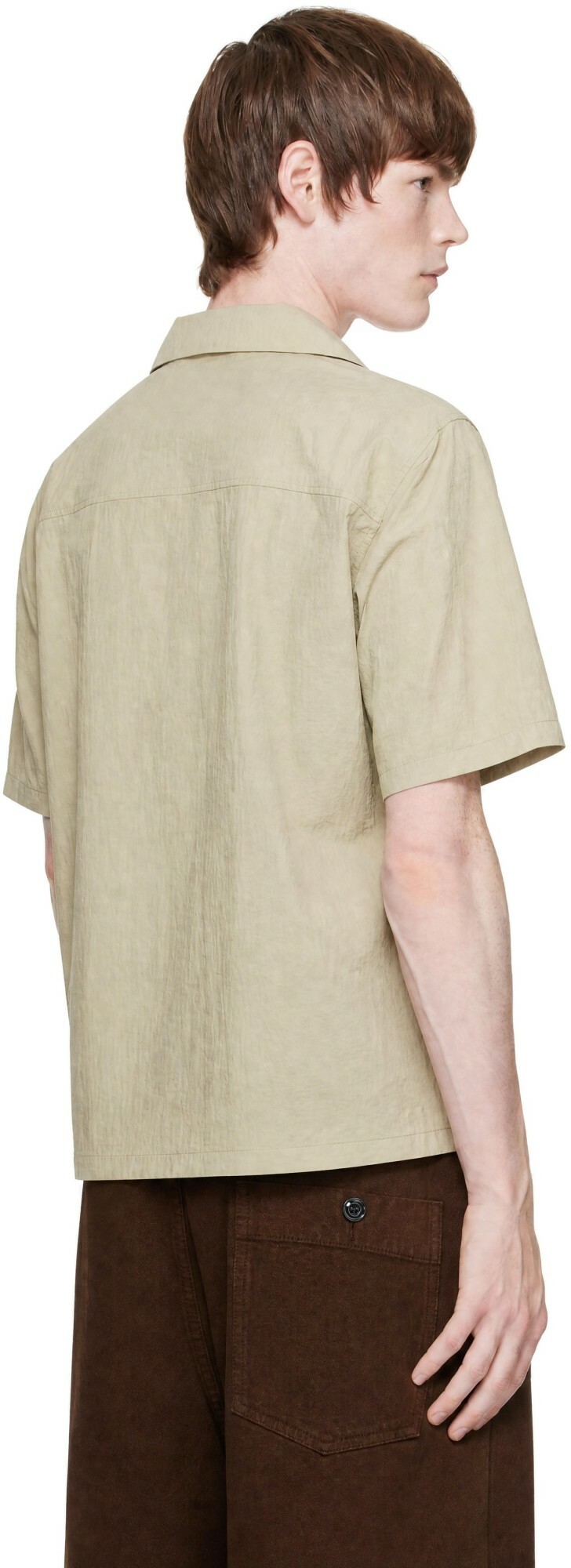 Maison Kitsuné Khaki Resort Shirt