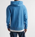 Pasadena Leisure Club - Synth Printed Pigment-Dyed Fleece-Back Cotton-Jersey Hoodie - Blue