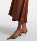 Prada Gathered crêpe satin slip dress