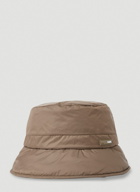 Padded Nylon Bucket Hat in Brown