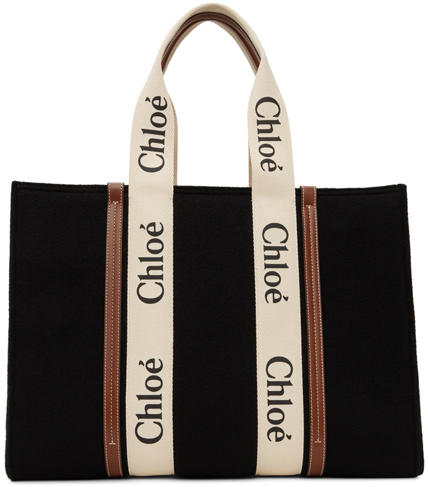 chloe woody wool tote